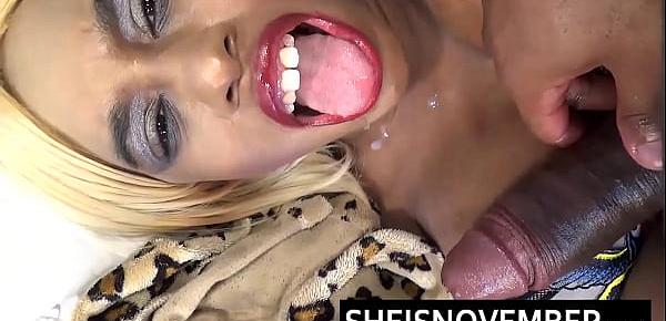  I Need To Taste Your Hot Cum In My Mouth , Pound My Black Jaws And Lips With Your Cock Then Ejaculate All Over My Pretty Spinner Face While I Look In Your Eyes Hot Redbone BJ Msnovember HD Sheisnovember